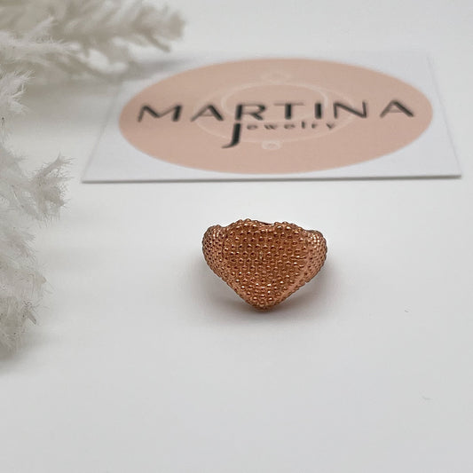 Anello chevalier cuore - Rosè