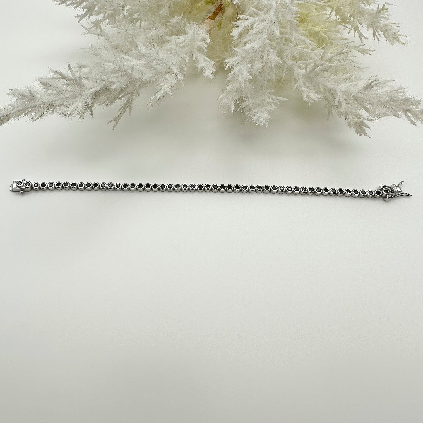 Bracciale tennis cipollotti zirconi neri - Silver