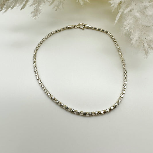 Bracciale maglia sfaccettata - Silver