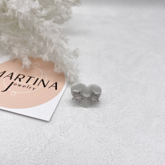 Orecchini Stella e zirconi - Silver