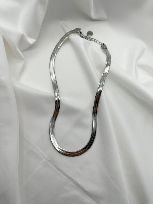 Collana girocollo grande snake - Silver