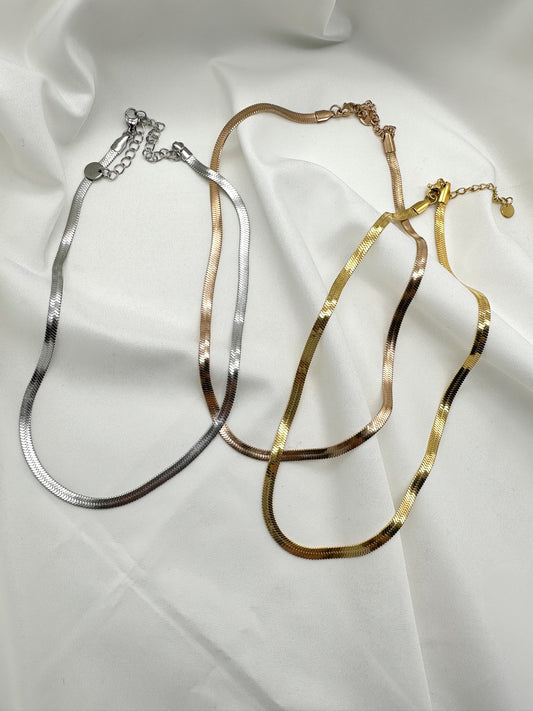 Collana girocollo medio snake - Rosè