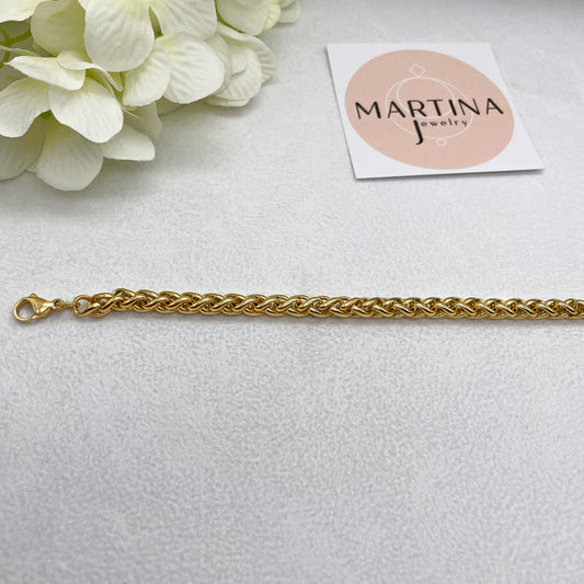 Bracciale maglia a corda - Gold
