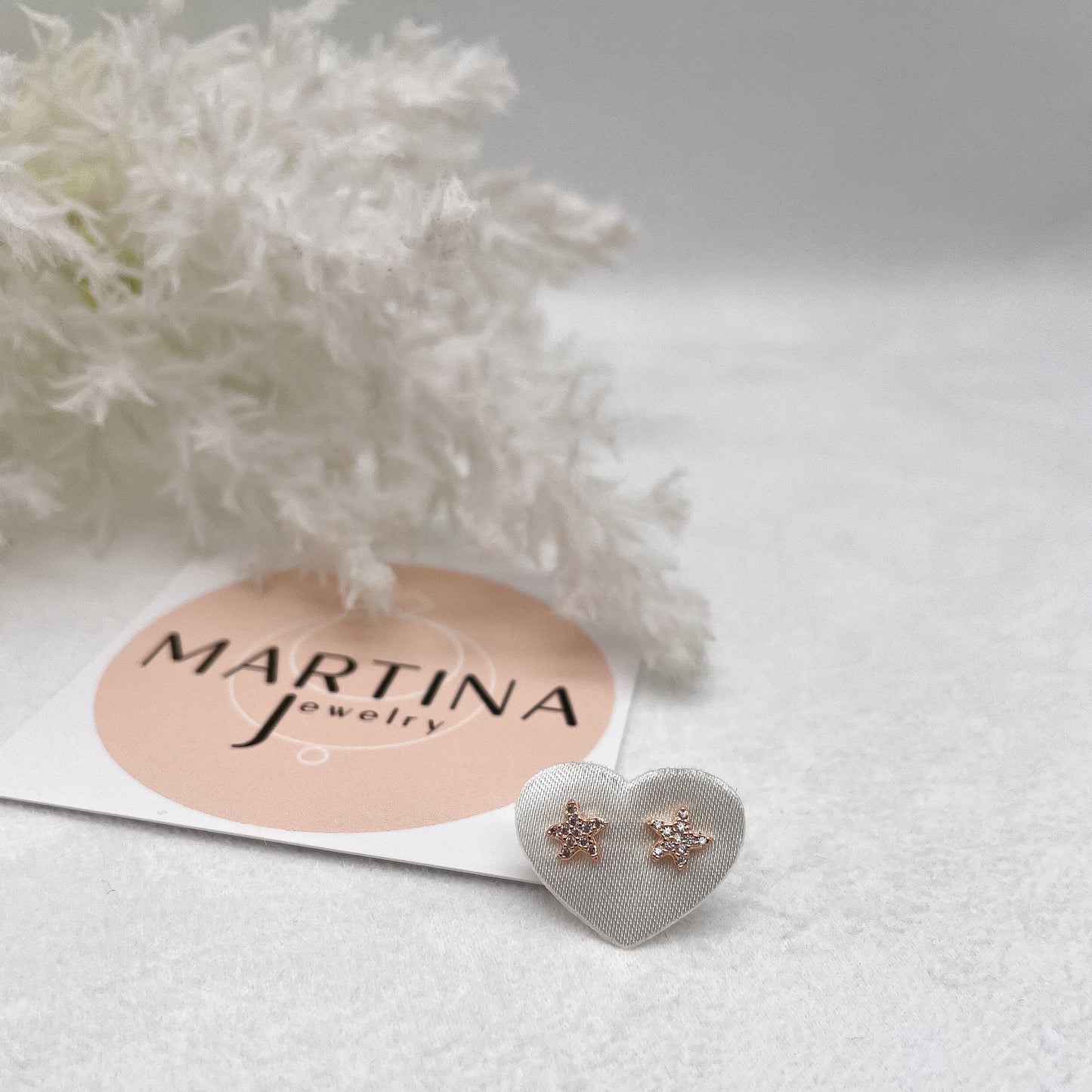 Orecchino Stella marina e zirconi - Rosè