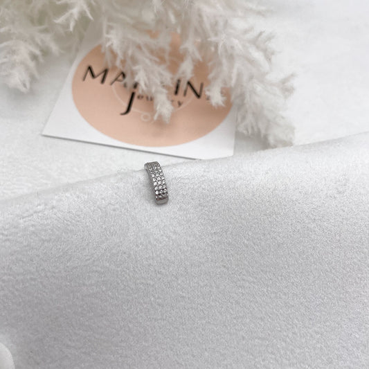 Orecchino Earcuff zirconi 4 file - Silver