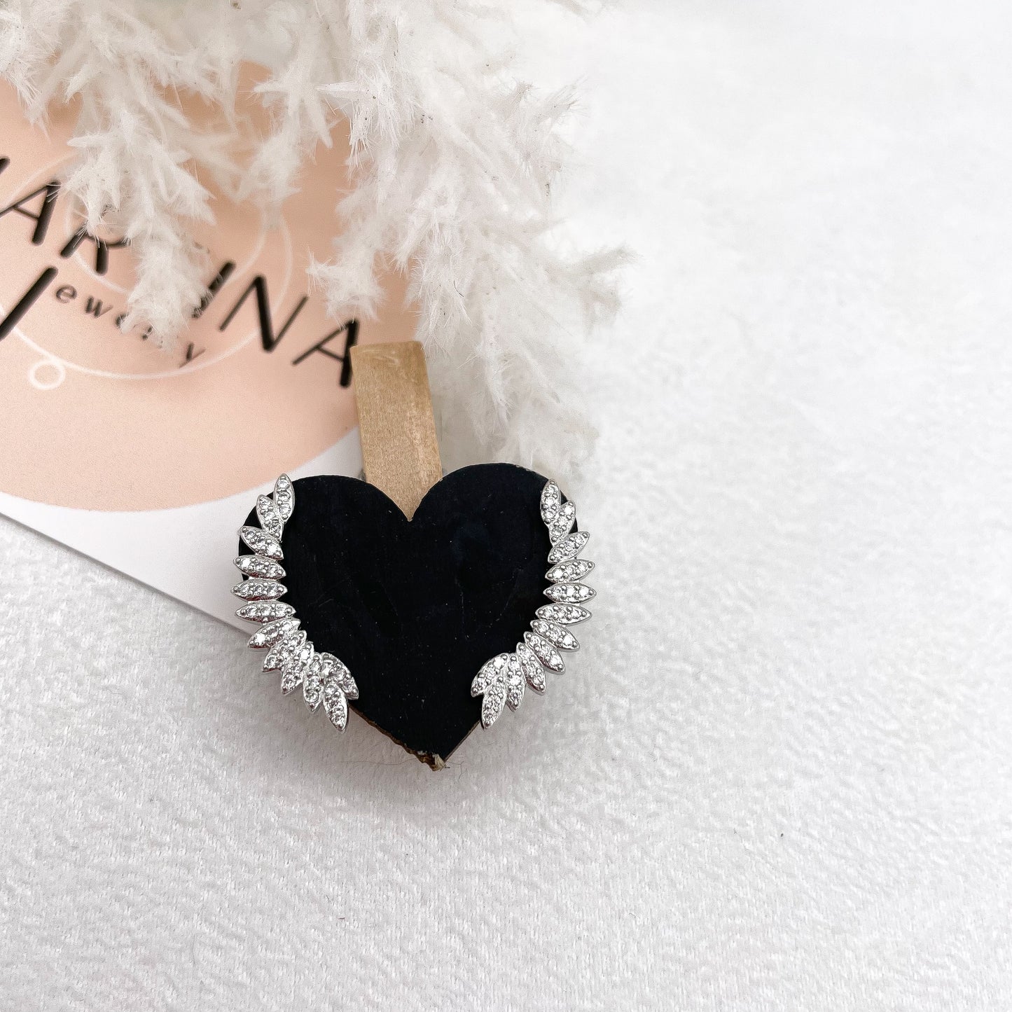 Orecchino Ali total zirconi - Siver