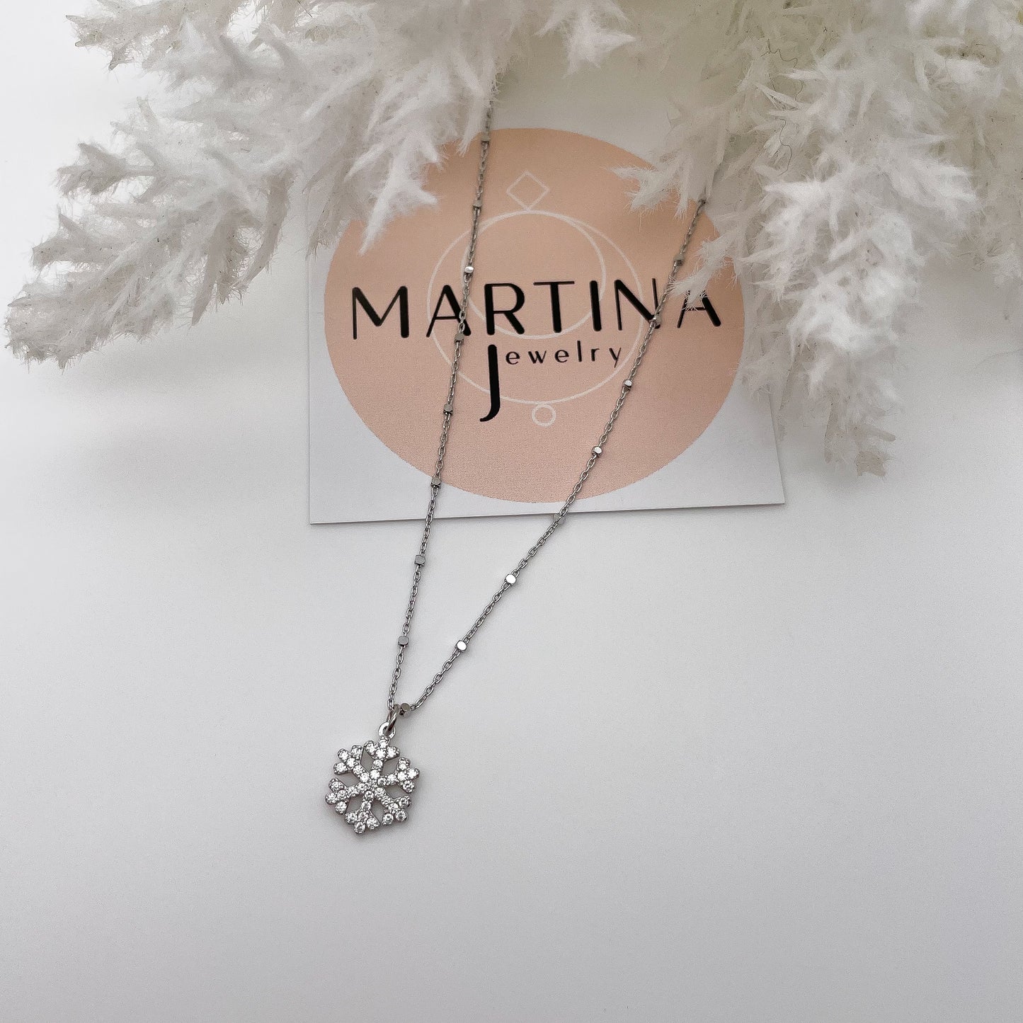 Collana fiocco di neve zirconi - Silver