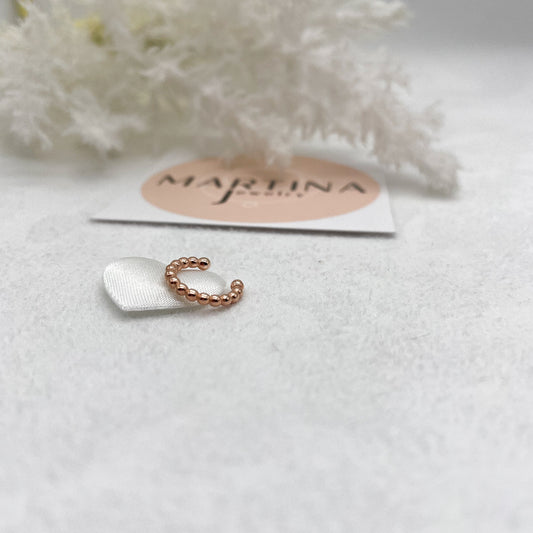 Orecchino Earcuff palline - Rosè