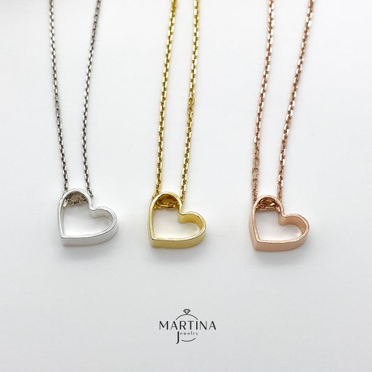 Collana cuore aperto - Rosè