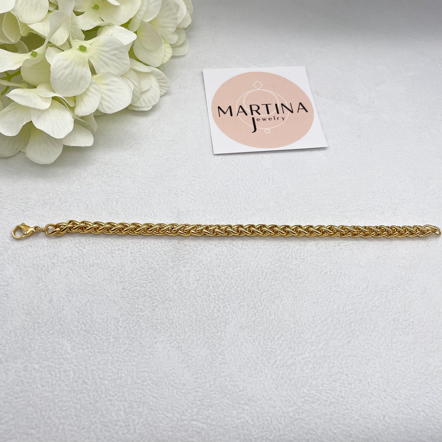 Bracciale maglia a corda - Gold