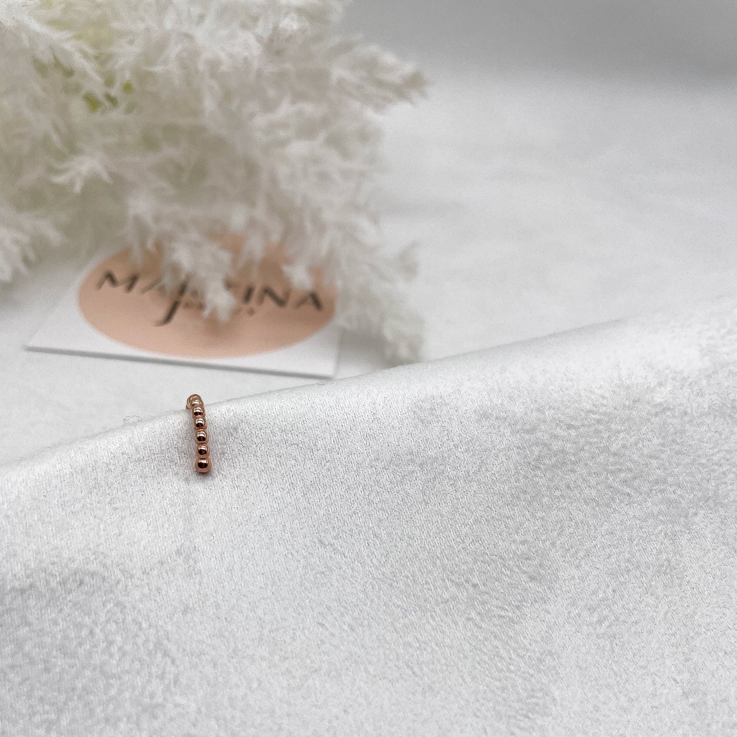 Orecchino Earcuff palline - Rosè