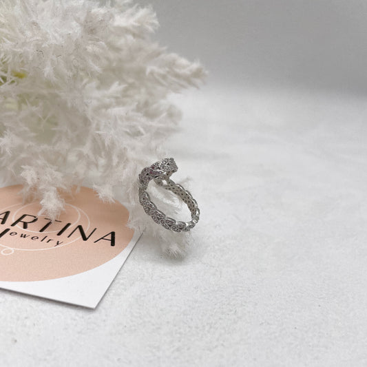 Orecchino Earcuff treccia zirconata - Silver