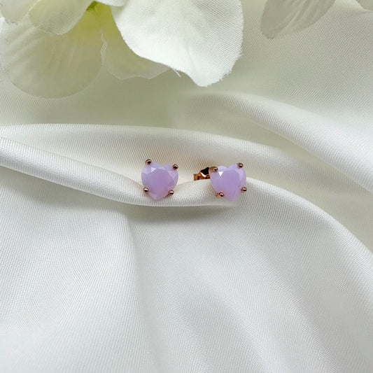 Orecchini cuore Agata Rosa - Rosè