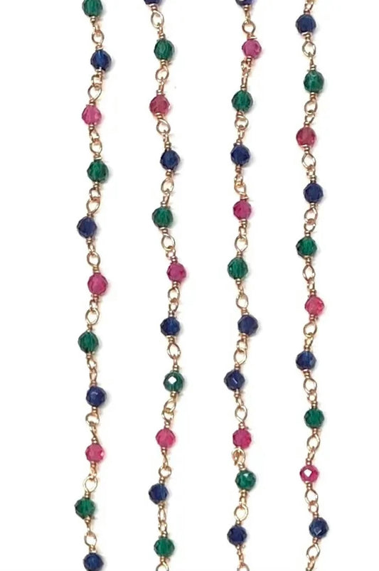 Collana pietre multicolore Deep Autumn - Rosè