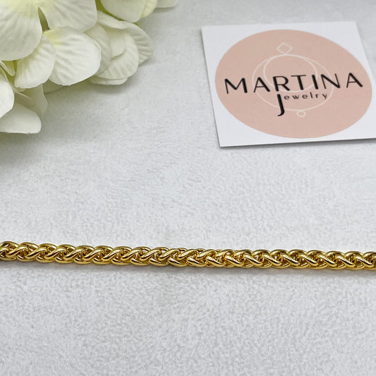 Bracciale maglia a corda - Gold