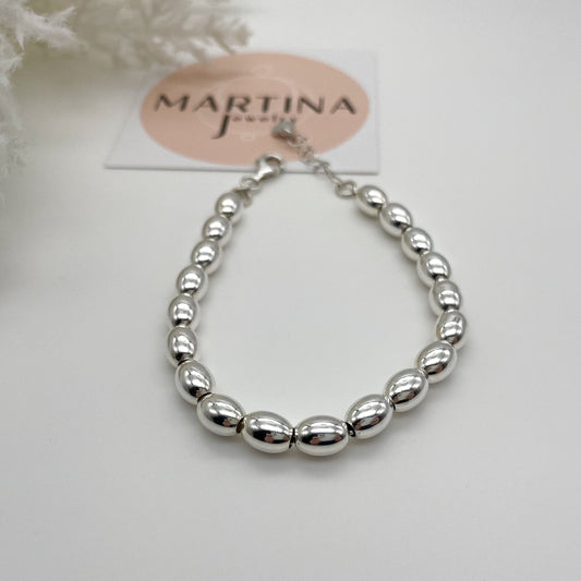 Bracciale ovali lisci- Silver