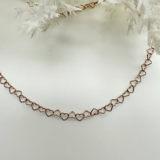 Collana lunga o doppia cuoricini - Rosè