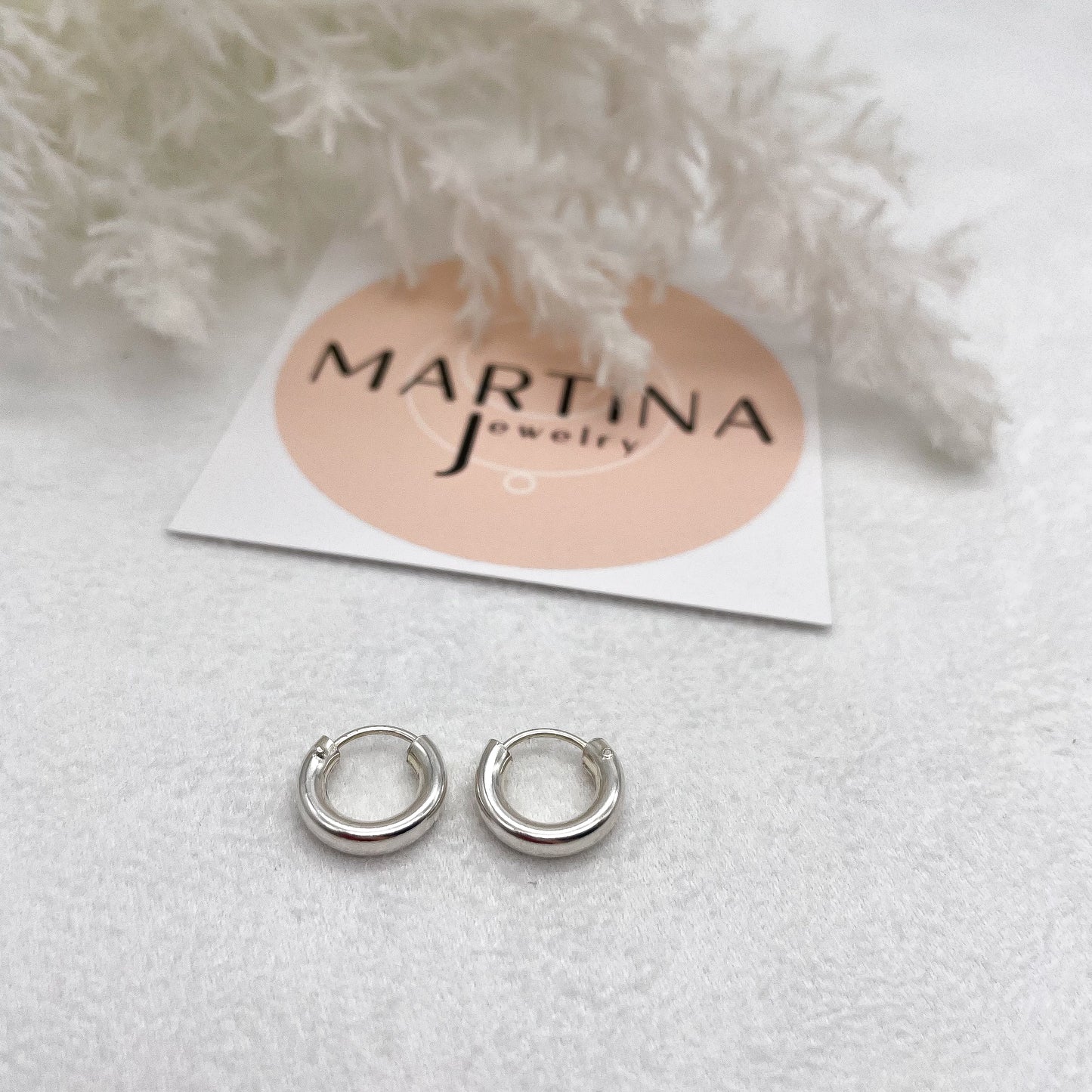 Orecchini Cerchietti lisci bombati - Silver