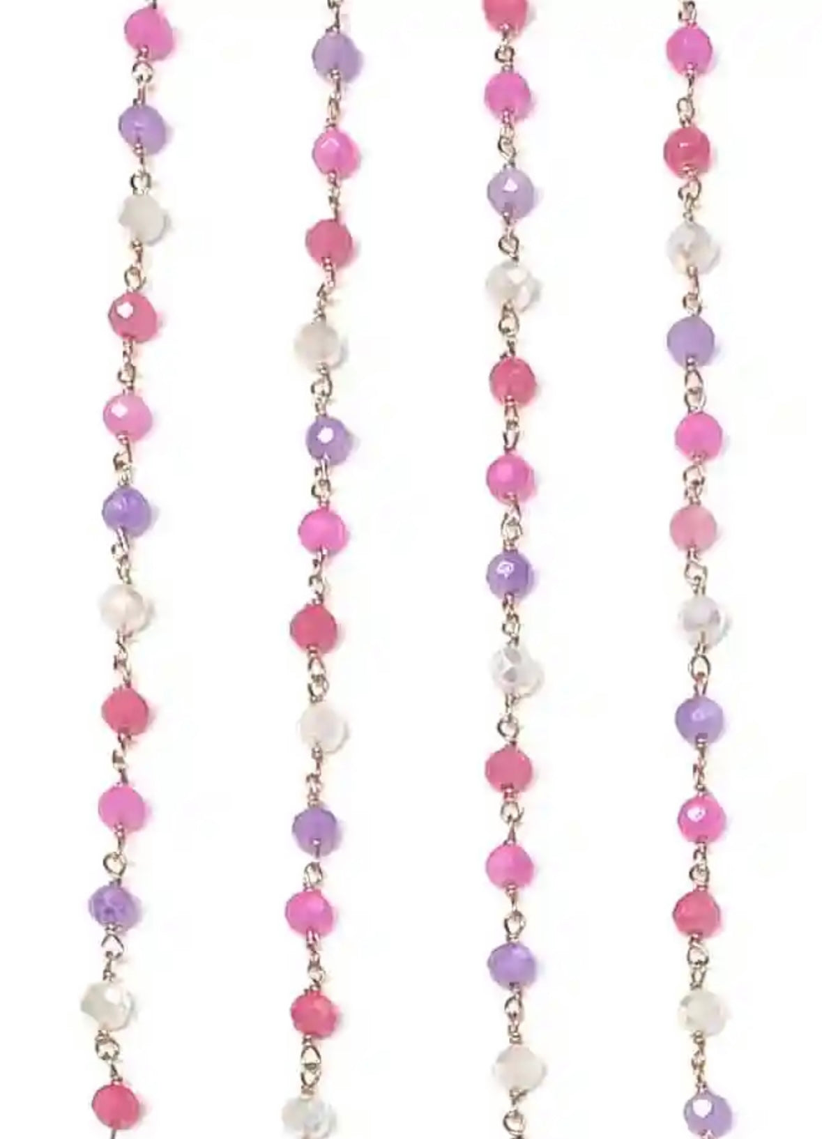 Collana pietre multiforme/multicolore Soft Spring - Rosè