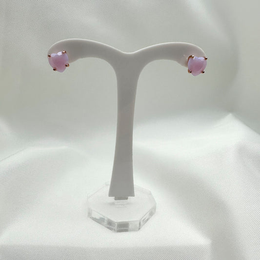 Orecchini cuore Agata Rosa - Rosè