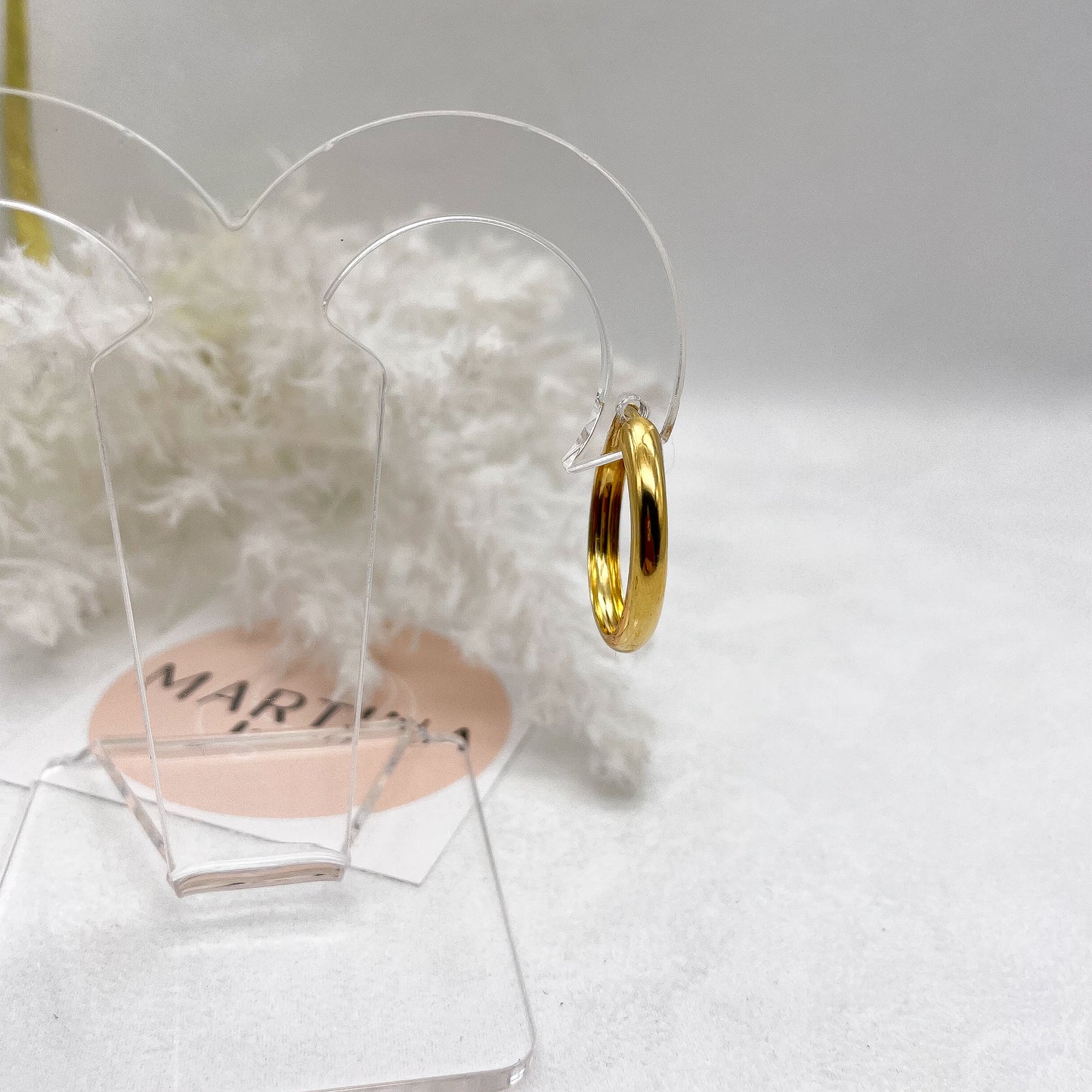 Orecchini Cerchi lisci scavati ultraleggeri - Gold