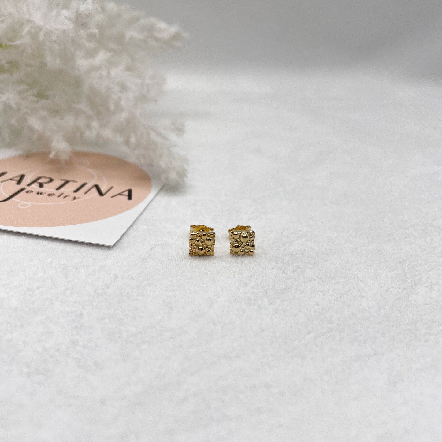 Orecchini modello Bolle - quadratino Gold