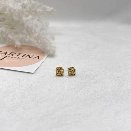 Orecchini modello Bolle - quadratino Gold
