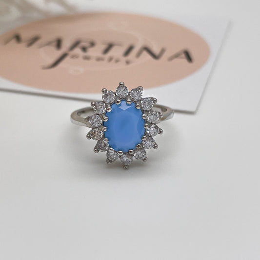 Anello Kate grande con Opale - Silver