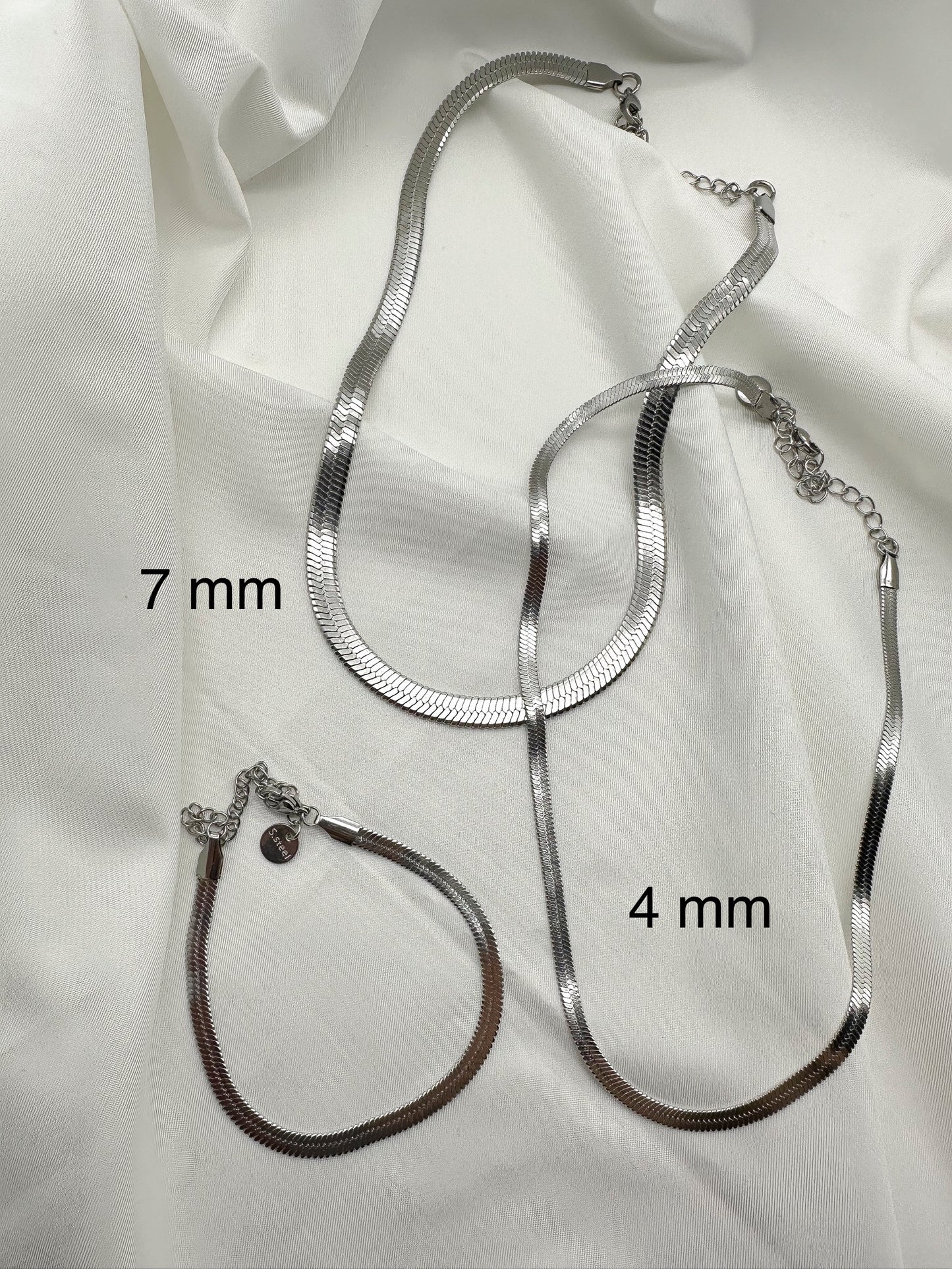 Collana girocollo grande snake - Silver