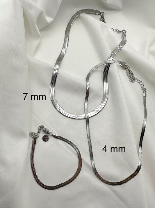 Collana girocollo grande snake - Silver