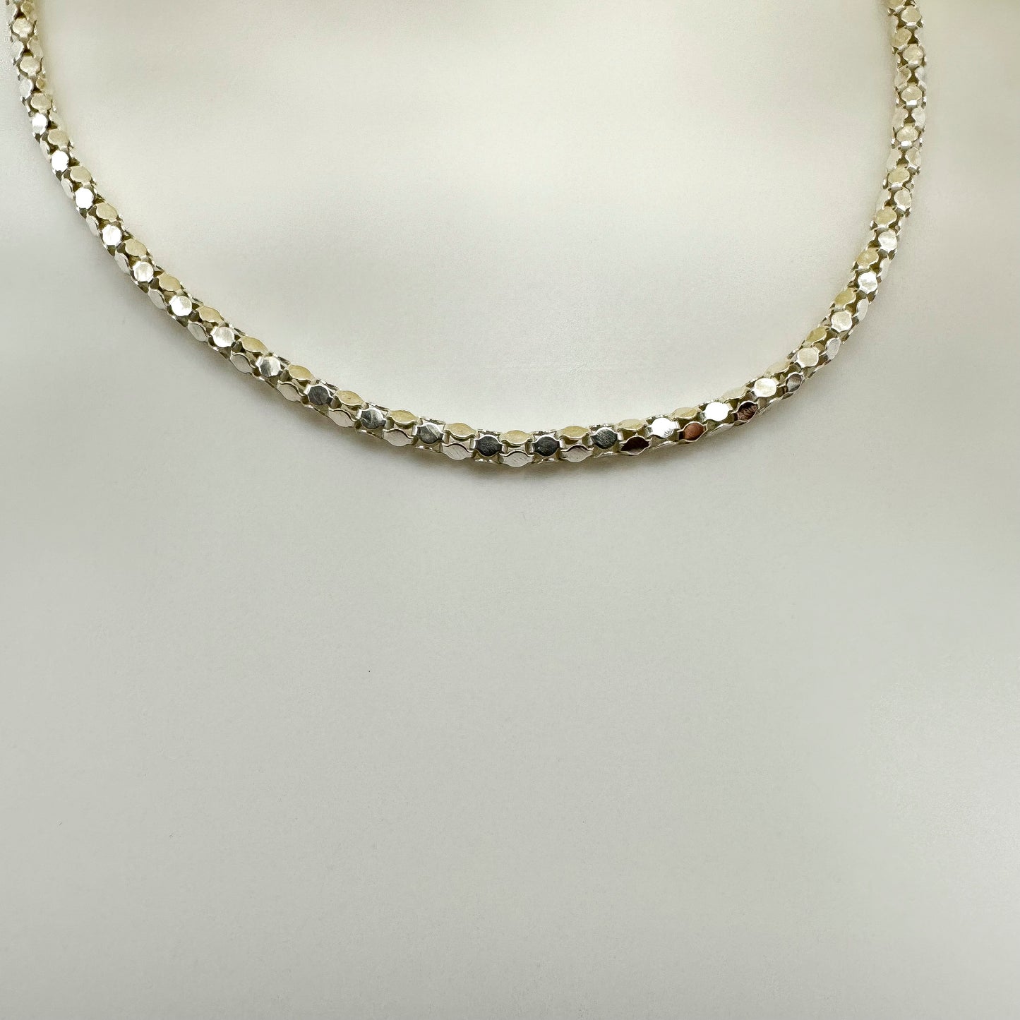 Bracciale maglia sfaccettata - Silver