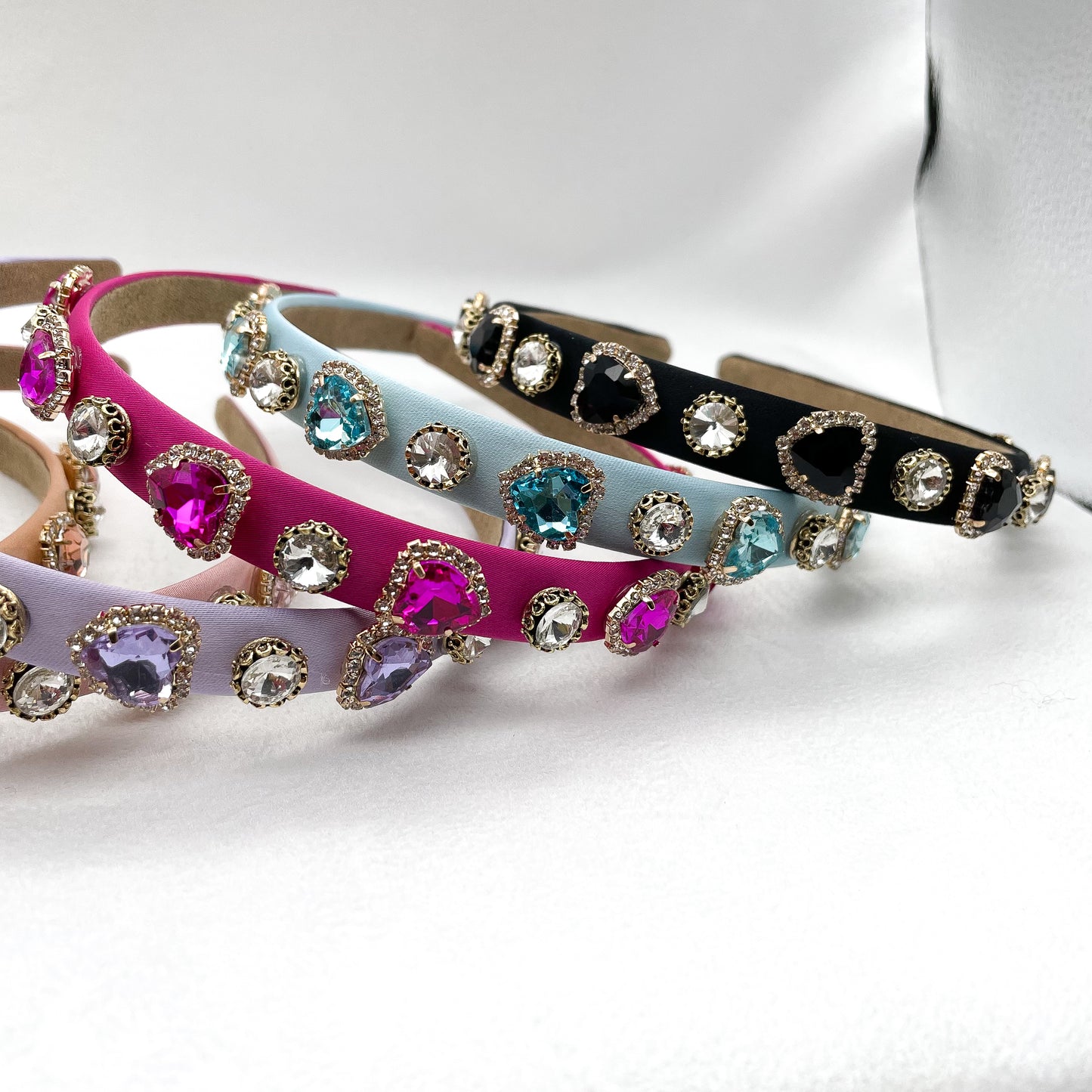 Cerchietti colorati crystal love