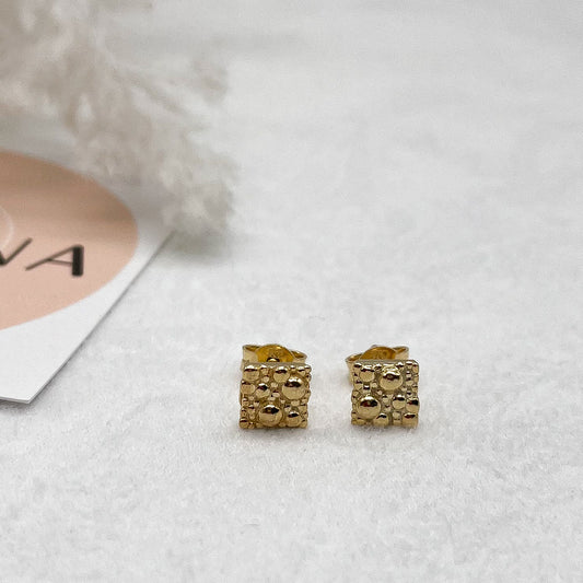 Orecchini modello Bolle - quadratino Gold