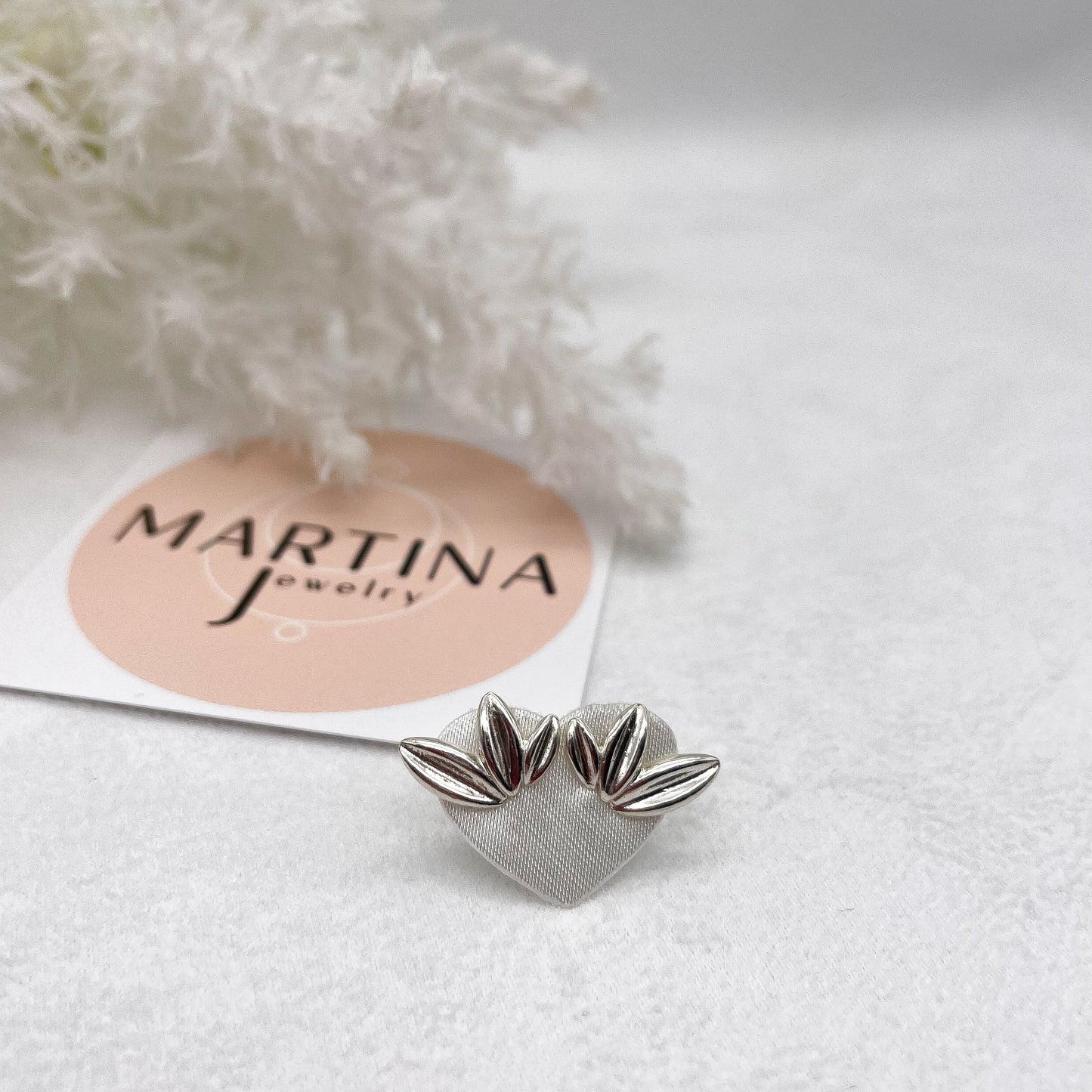 Orecchini Foglia 3 punte - Silver