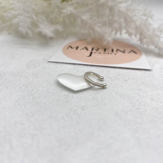 Orecchino Earcuff zirconi bianchi - Siver