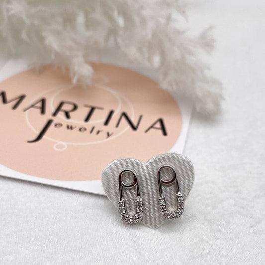 Orecchini Graffetta e zirconi - Silver