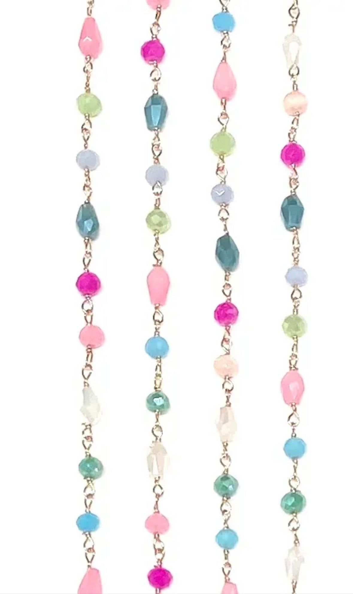 Collana pietre multiforme/multicolore Spring - Rosè