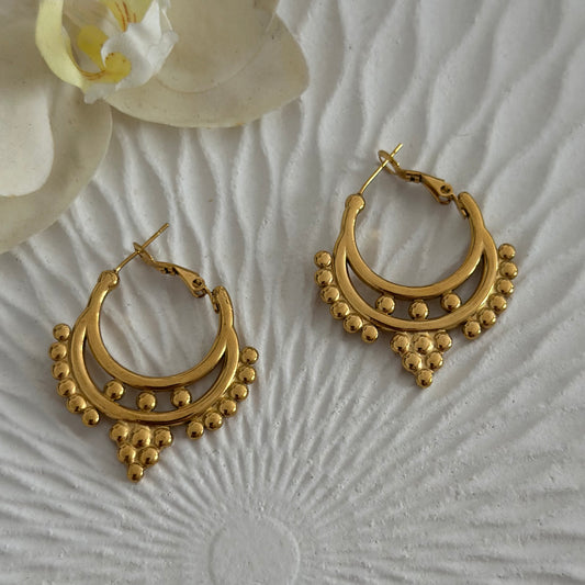 Orecchini lavorazione tribale - Gold