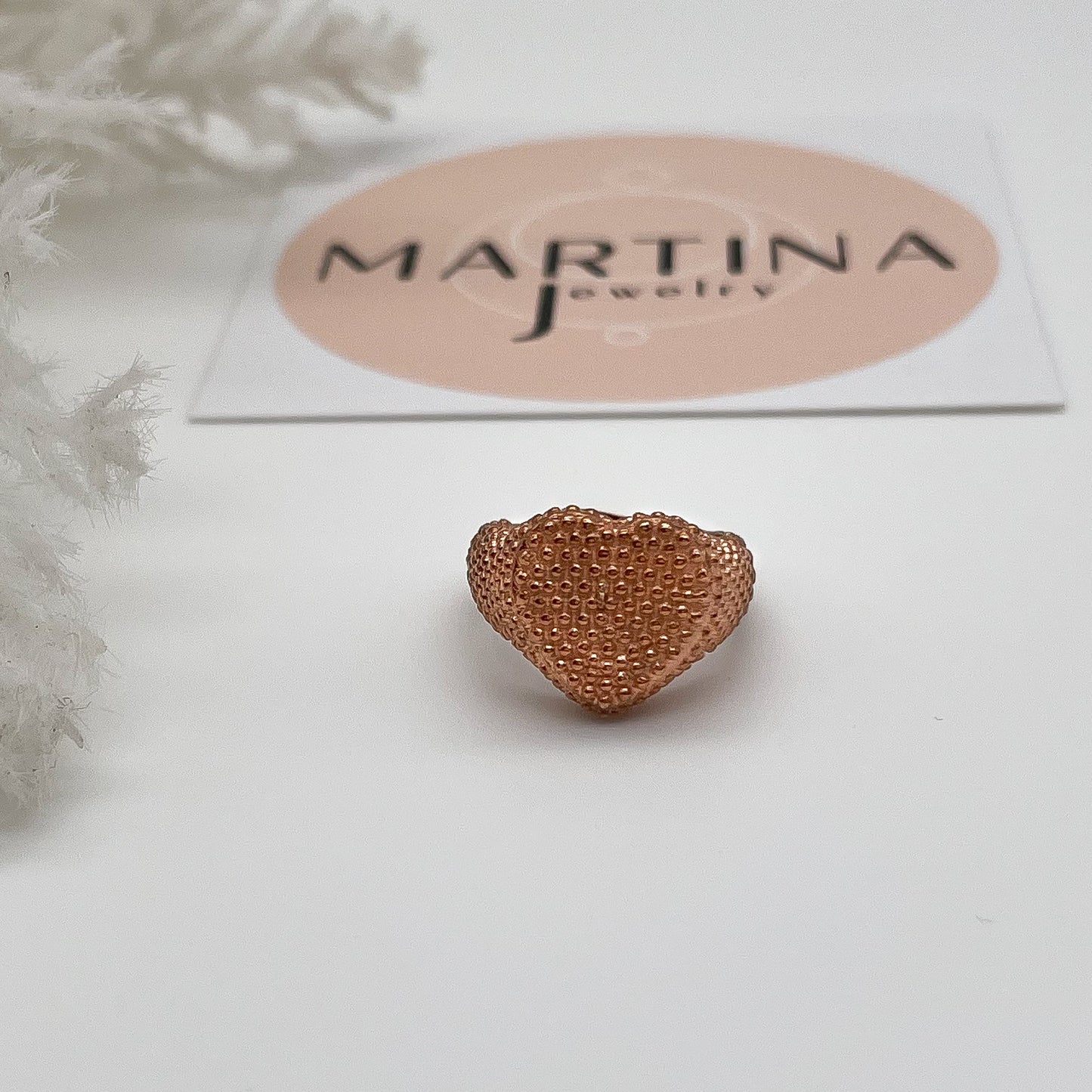 Anello chevalier cuore - Rosè