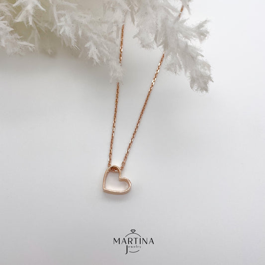 Collana cuore aperto - Rosè