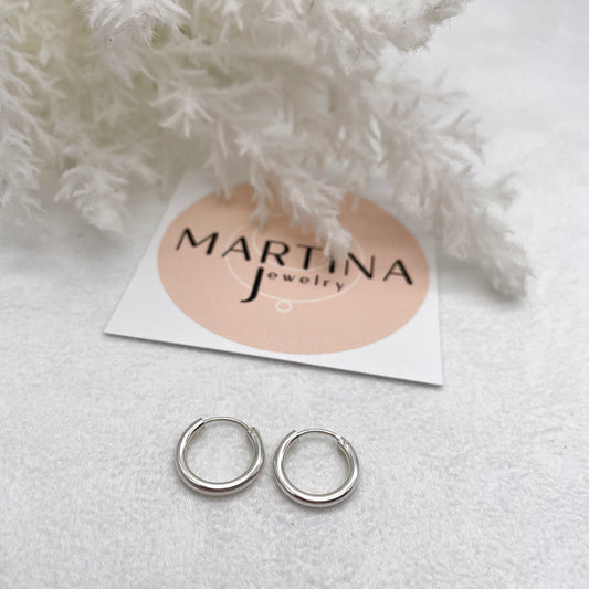 Orecchini Cerchietti lisci - Silver