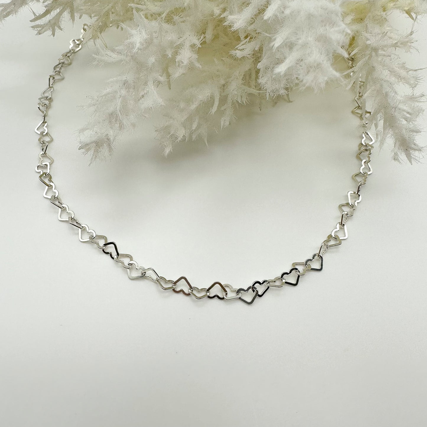 Collana girocollo cuoricini - Silver