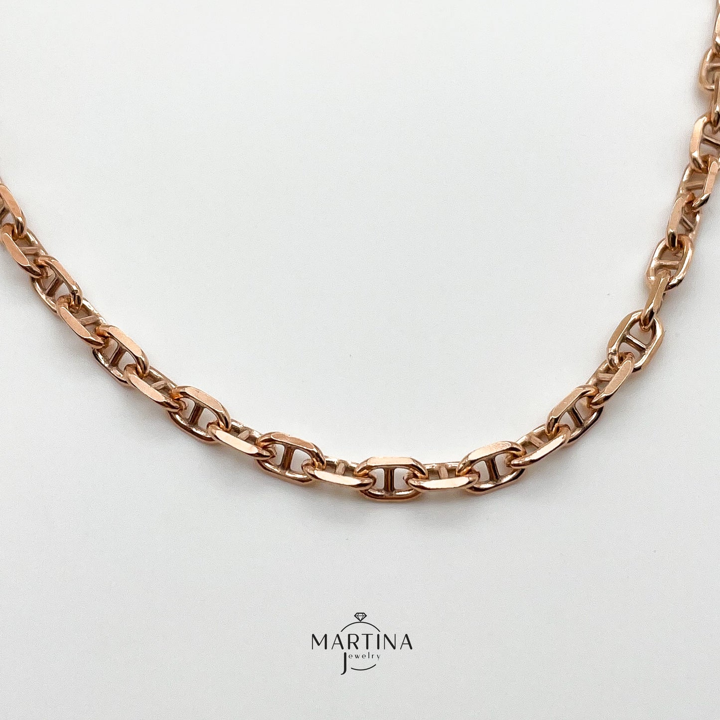 Collana girocollo maglia marina - Rosè