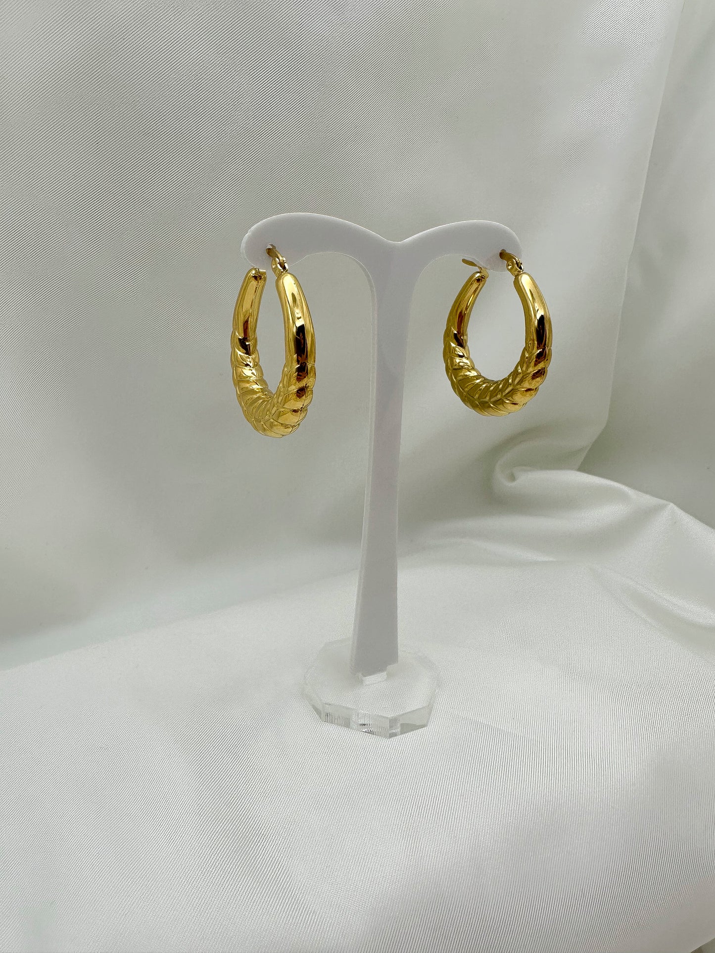 Orecchini cerchi ovalizzati - Gold