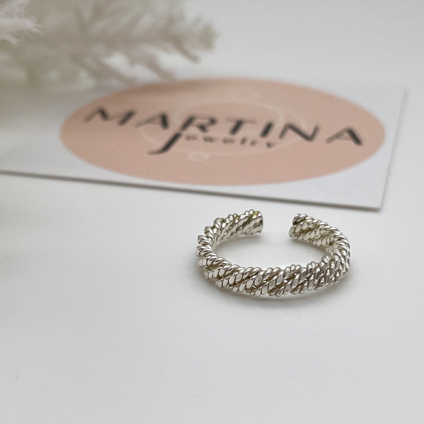 Anello alto lavorato - Silver