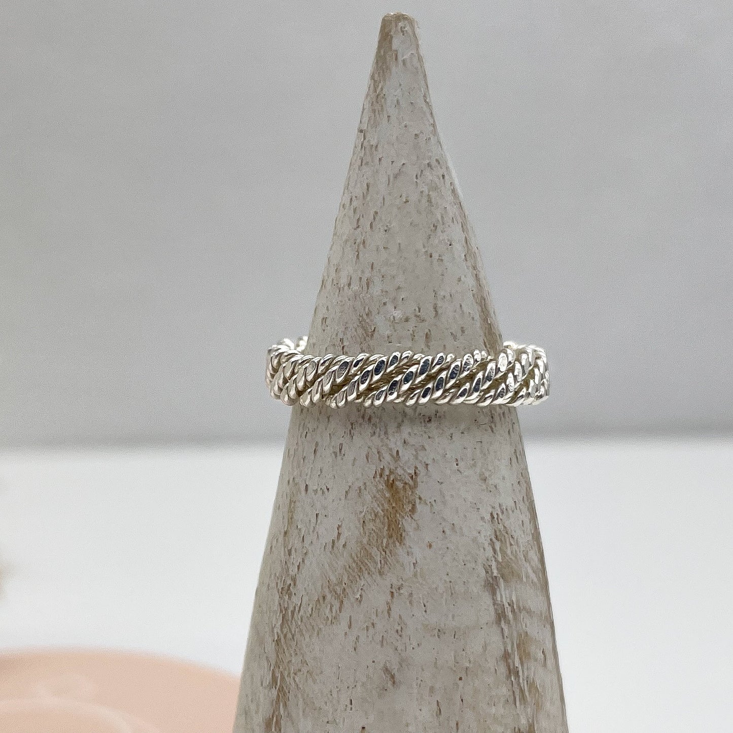 Anello alto lavorato - Silver