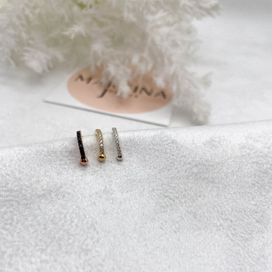 Orecchino Earcuff zirconi bianchi - Siver