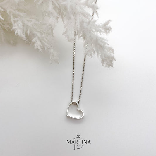 Collana cuore aperto - Silver