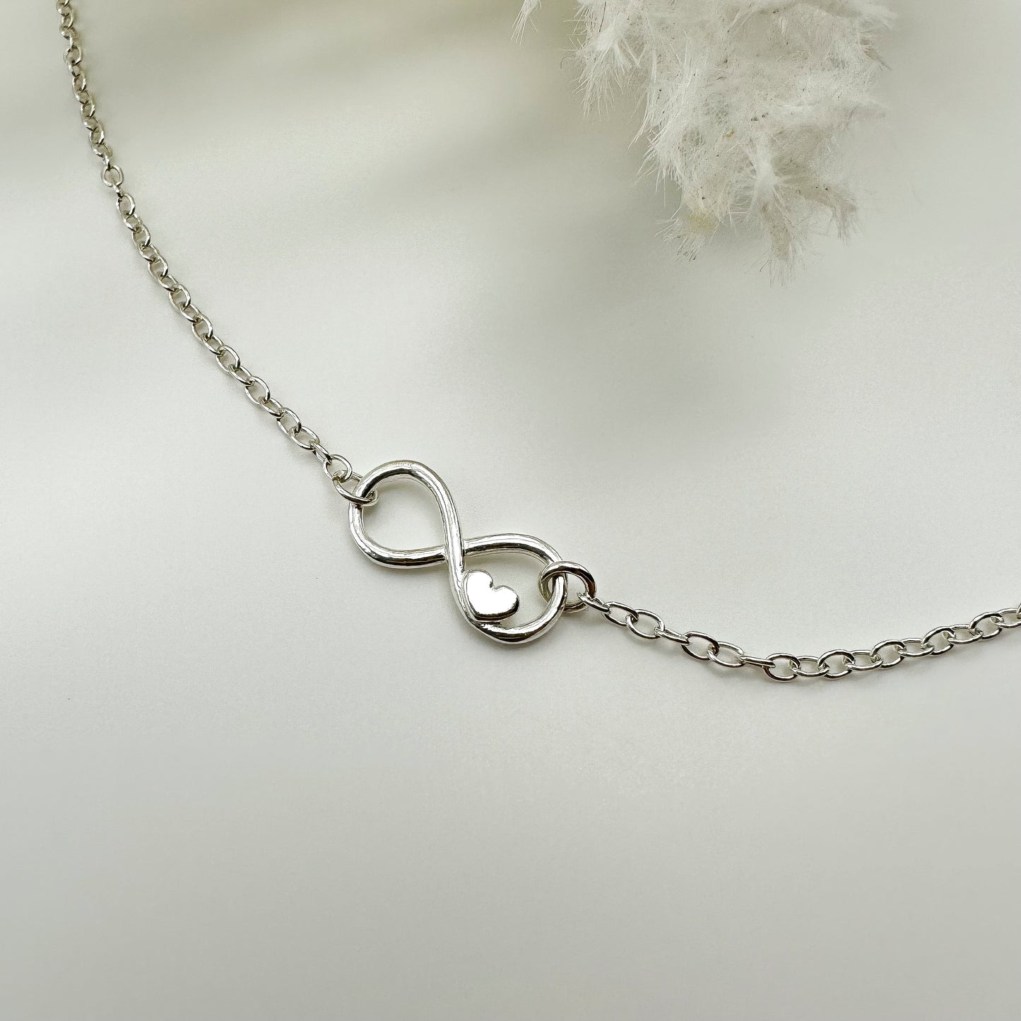 Collana girocollo Infinito cuore - Silver