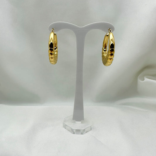 Orecchini cerchi ovalizzati - Gold